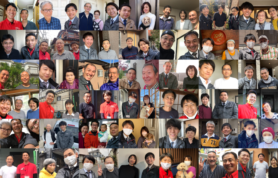 街の外壁塗装やさんやさんをご利用いただいたお客様とのお写真