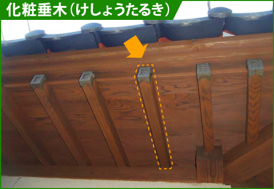 化粧垂木(けしょうたるき)