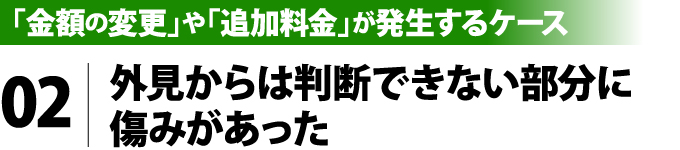 外見からは判断できない部分に痛みがあった