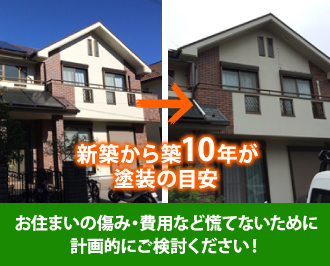 お住まいの傷み・費用など慌てないために計画的にご検討ください！