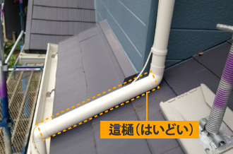 竪樋の這樋(はいどい)
