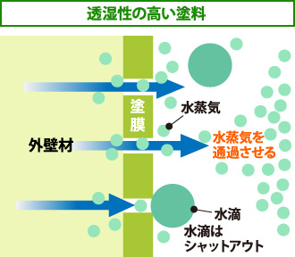 透湿性の高い塗料