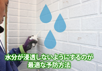 水分が浸透しないようにするのが最適な予防方法