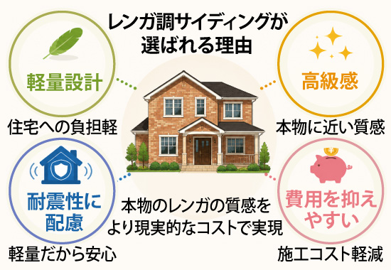 レンガ調サイディングが選ばれる理由