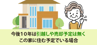 今後１０年は引越しや売却予定は無くこの家に住む予定でいる場合