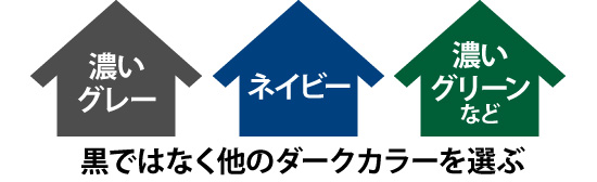 黒ではなく他のダークカラーを選ぶ