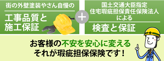 お客様の不安を安心に変えるそれが瑕疵担保保険です！