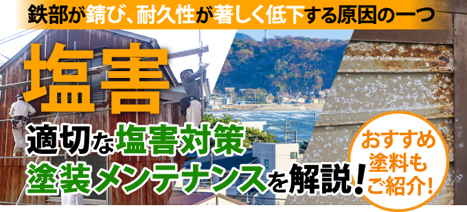 塩害に適切な塩害対策、塗装メンテナンスを解説！