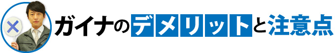 ガイナのデメリットと注意点