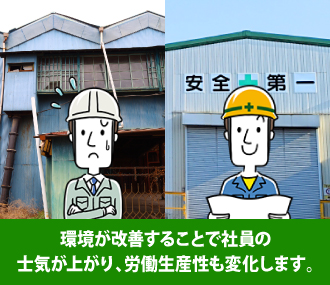 環境が改善することで社員の士気が上がり、労働生産性も変化します。