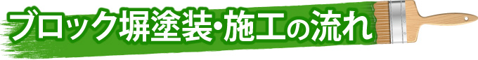 ブロック塀塗装・施工の流れ