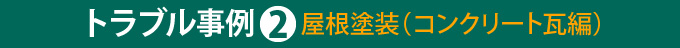 トラブル事例②屋根塗装（コンクリート瓦編）