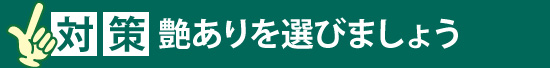 対策：艶ありを選びましょう