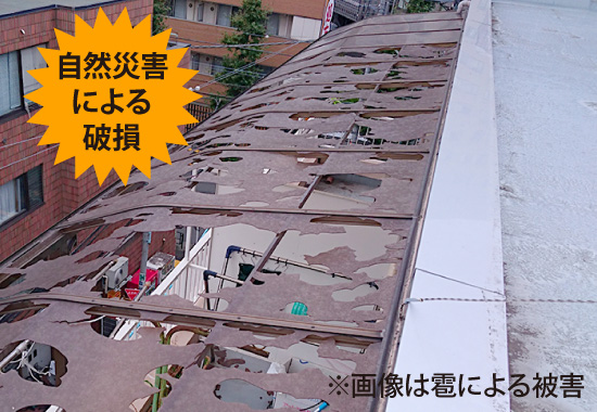 自然災害による破損