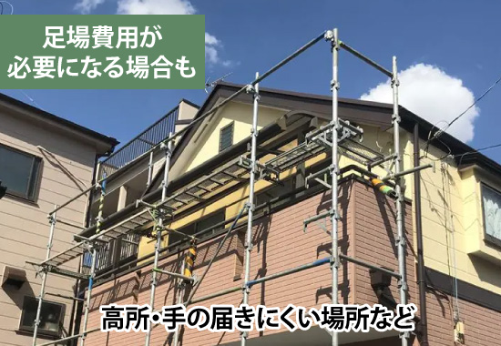 足場費用が必要になる場合も