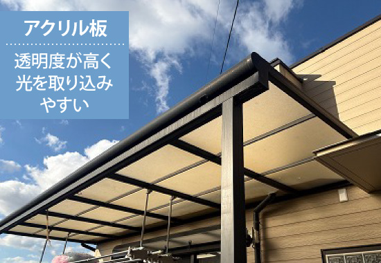 アクリル板は透明度が高く光を取り込みやすい