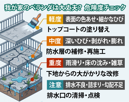 我が家のベランダは大丈夫？ 危険度チェック