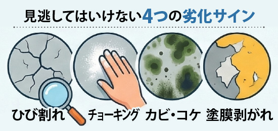 見逃してはいけない4つの劣化サイン