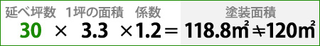 30坪の塗装面積