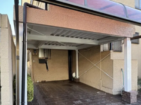 崩落したモルタル外壁の補修工事が完了