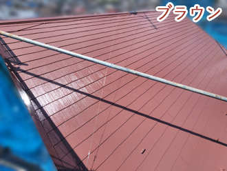 屋根塗装の塗料ファインパーフェクトベストの色の中からブラウン 