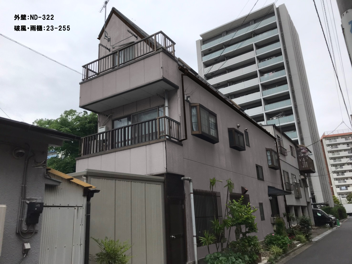江東区南砂で外壁塗装工事、カラーシミュレーションで色選びを行い施工 