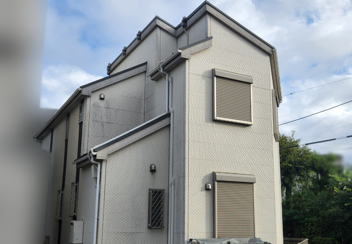 葛飾区堀切にてパーフェクトトップND-370・ND-342で外壁塗装工事 