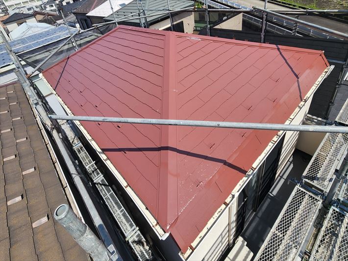 ファインパーフェクトベストを使用した屋根塗装工事完了