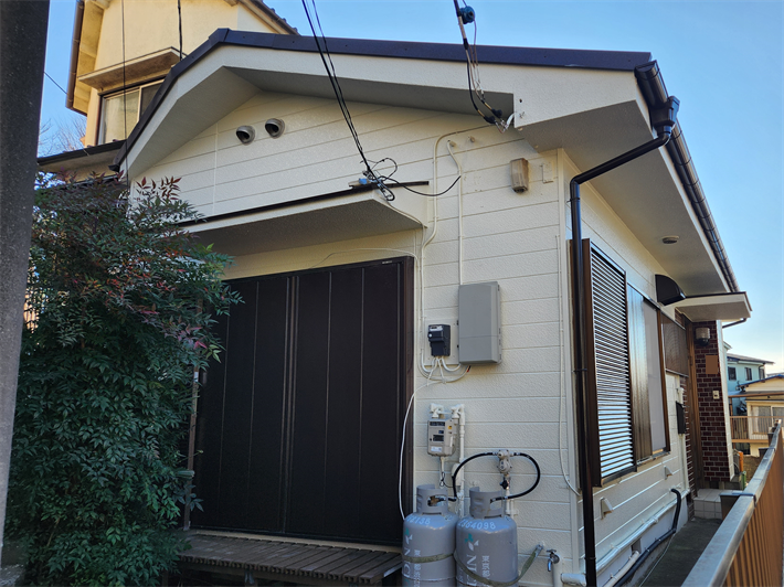 パーフェクトトップを使用した外壁塗装工事完了