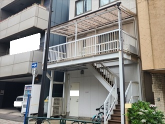 鉄骨階段の錆