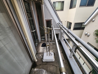 ベランダの雨漏り調査