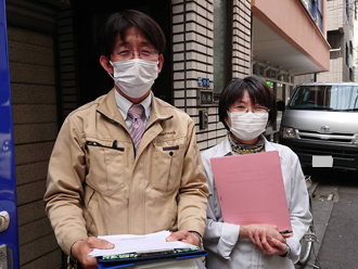 東京都中央区で外壁塗装,雨樋交換を行ったお客様