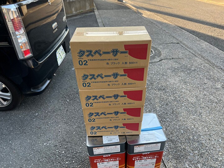 タスペーサー設置の作業工程
