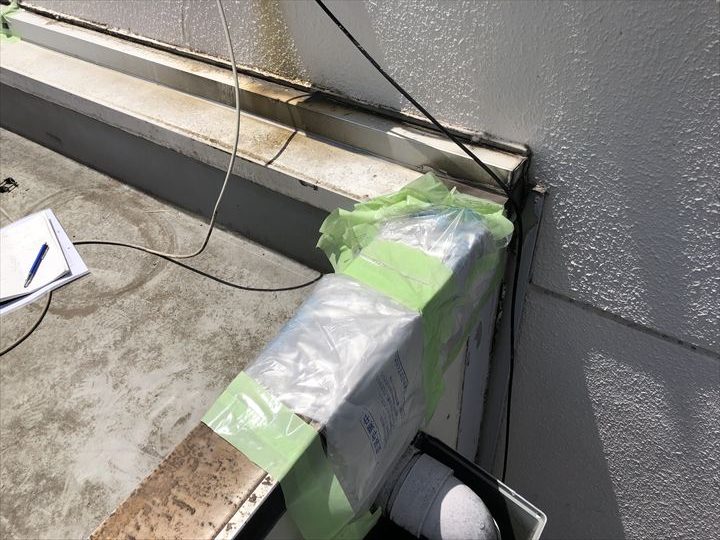 既存のビニール養生