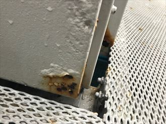 錆びの発生している鉄部