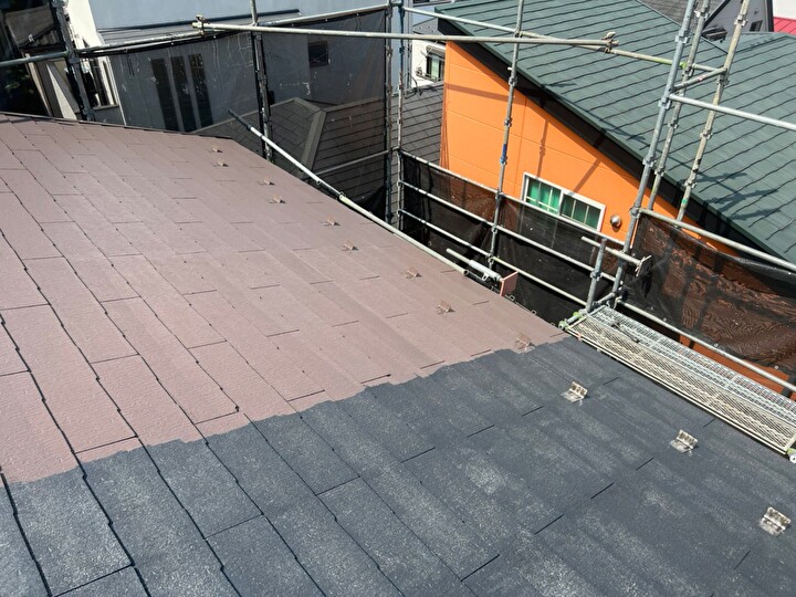 ヤネフレッシュSiを使った塗装風景