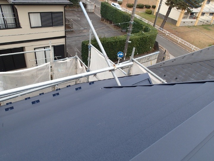 屋根の清掃作業