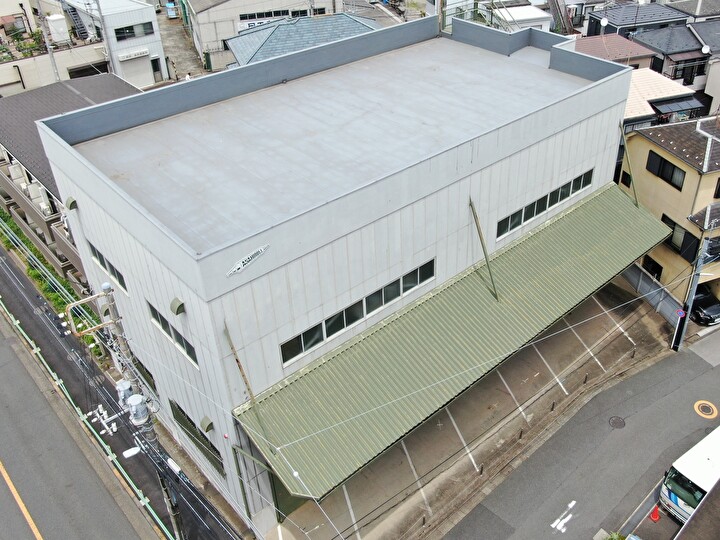 ALC外壁の外壁塗装工事前の建物