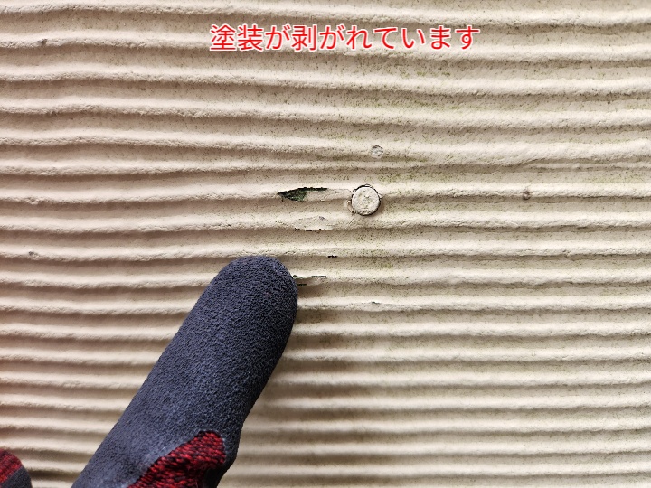 塗膜の剥がれ