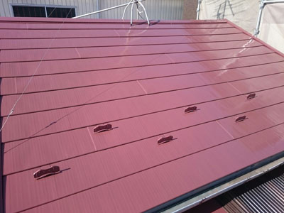 サーモアイで塗装されたスレート屋根
