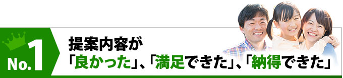 一番目は内容が良かった・満足できた