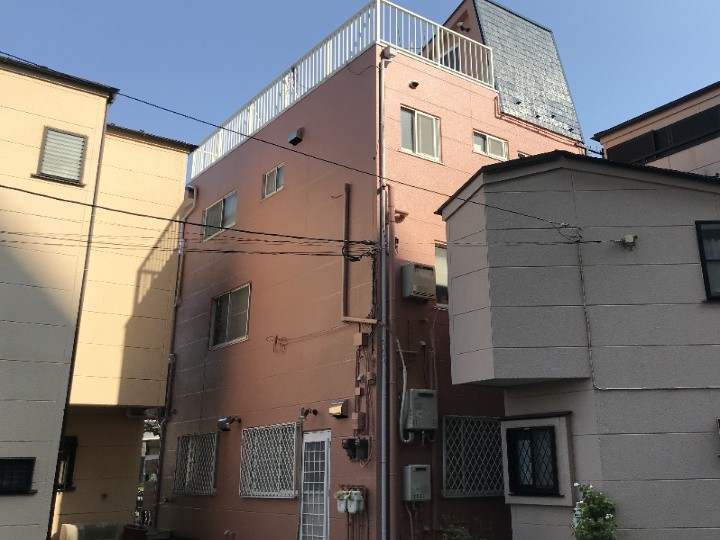 ALC外壁をパーフェクトトップで塗装工事した状態