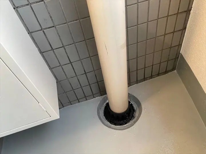排水口まわりの仕上がり