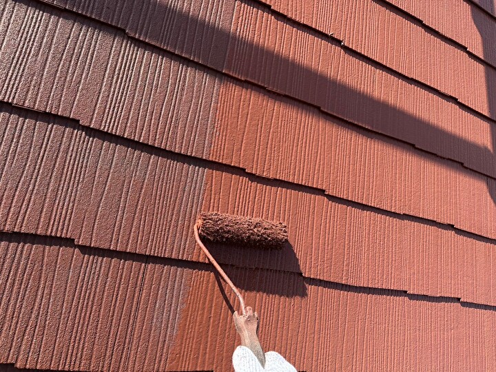 ヤネフレッシュFを使用した塗装作業