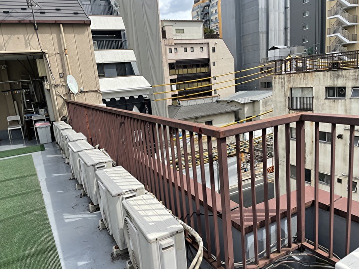 塗装工事前の鉄部