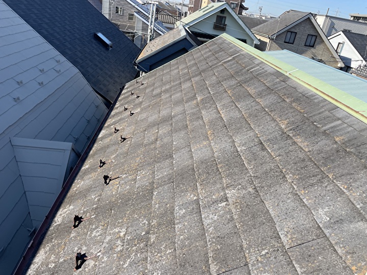 屋根塗装工事前のお住まい