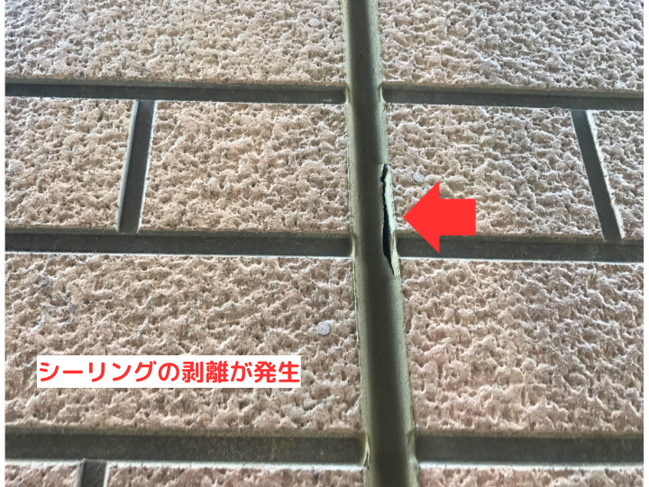 シーリングの剥離