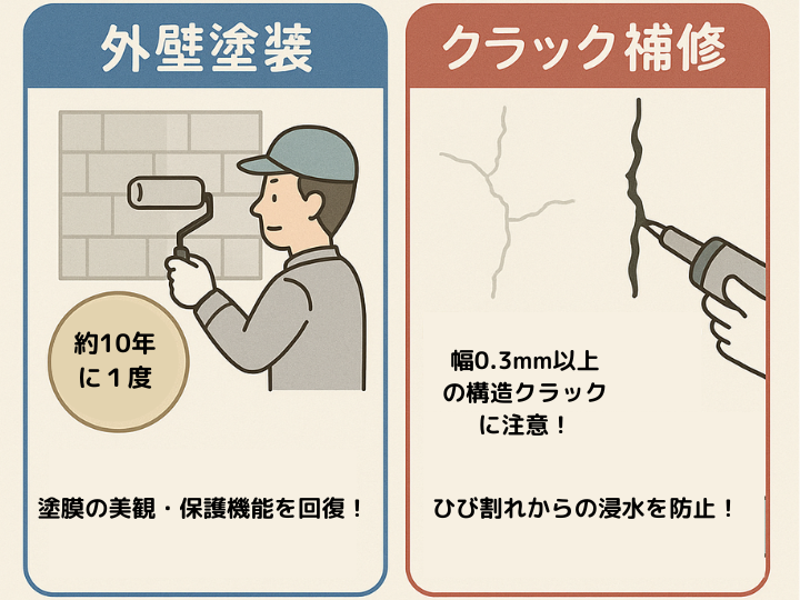 モルタル外壁のメンテナンス
