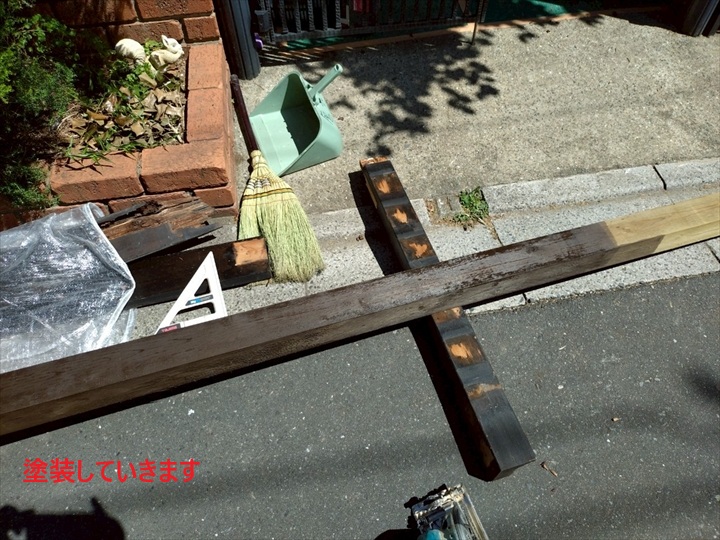 新規木材の塗装