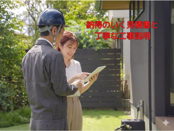 納得のいく見積書と丁寧な工事説明